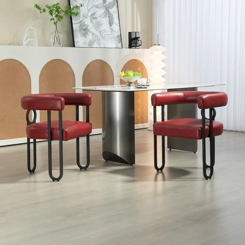 Contemporary Designed Upholstered Accent Chair set of 2