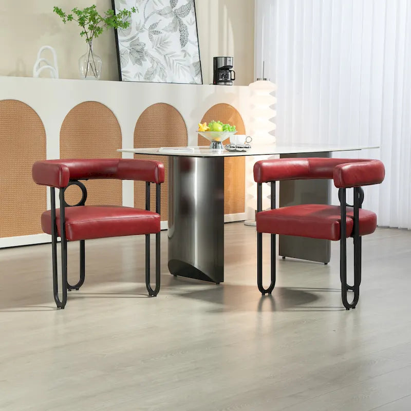 Contemporary Designed Upholstered Accent Chair set of 2