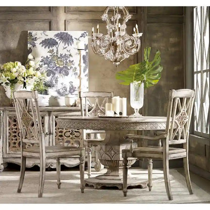 Hooker Furniture Chatelet 54 Round Vintage Luxury Farmhouse Dining