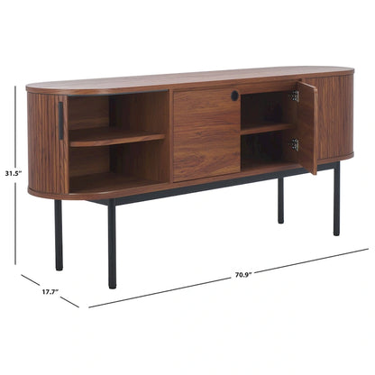 SAFAVIEH Home Shaelynn 4 Door Sideboard/Media Stand - 71Wx18Dx32H