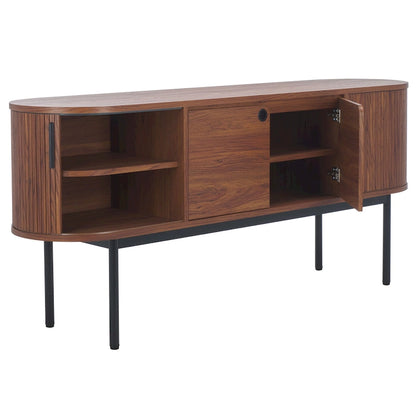 SAFAVIEH Home Shaelynn 4 Door Sideboard/Media Stand - 71Wx18Dx32H