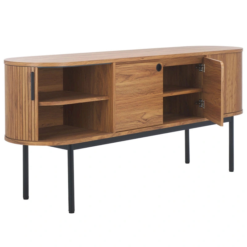 SAFAVIEH Home Shaelynn 4 Door Sideboard/Media Stand - 71Wx18Dx32H