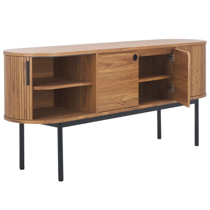 SAFAVIEH Home Shaelynn 4 Door Sideboard/Media Stand - 71Wx18Dx32H